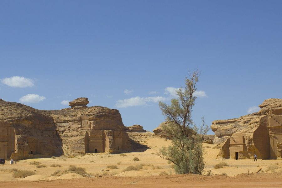 The oasis and rocks of AlUla in Saudi Arabia