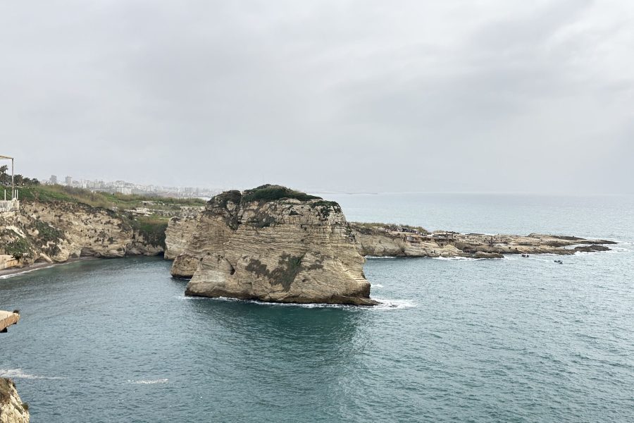 The Raouche Rocks (Pigeon Rocks) in Beirut