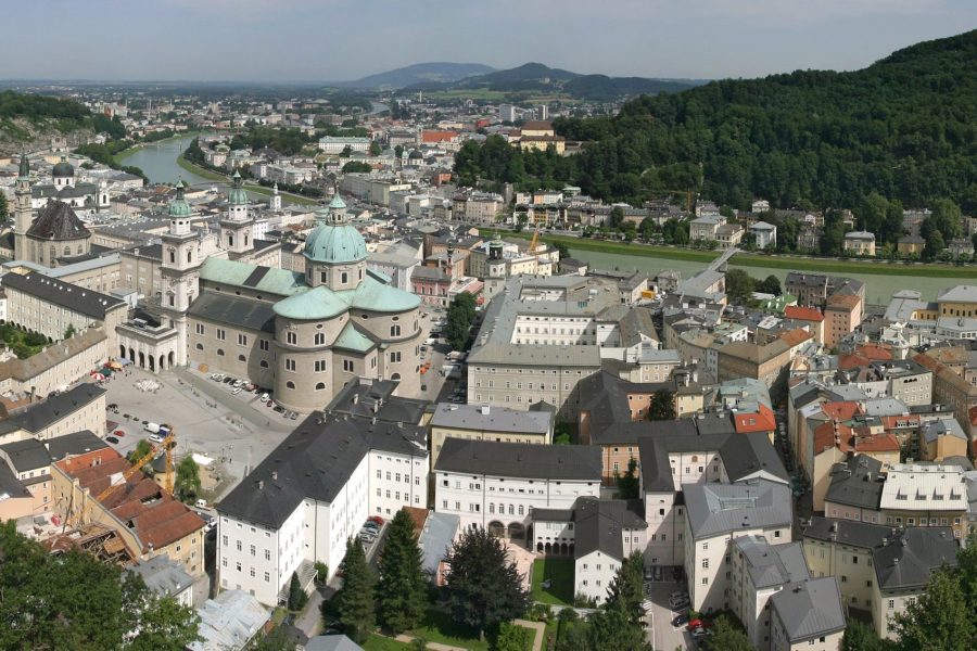 Panorama of Salzburg with the Hohensalzburg fortress