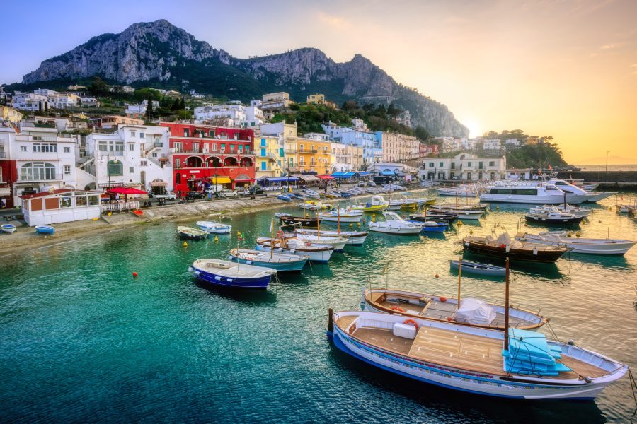 Κάπρι – η Marina Grande με τις βάρκες