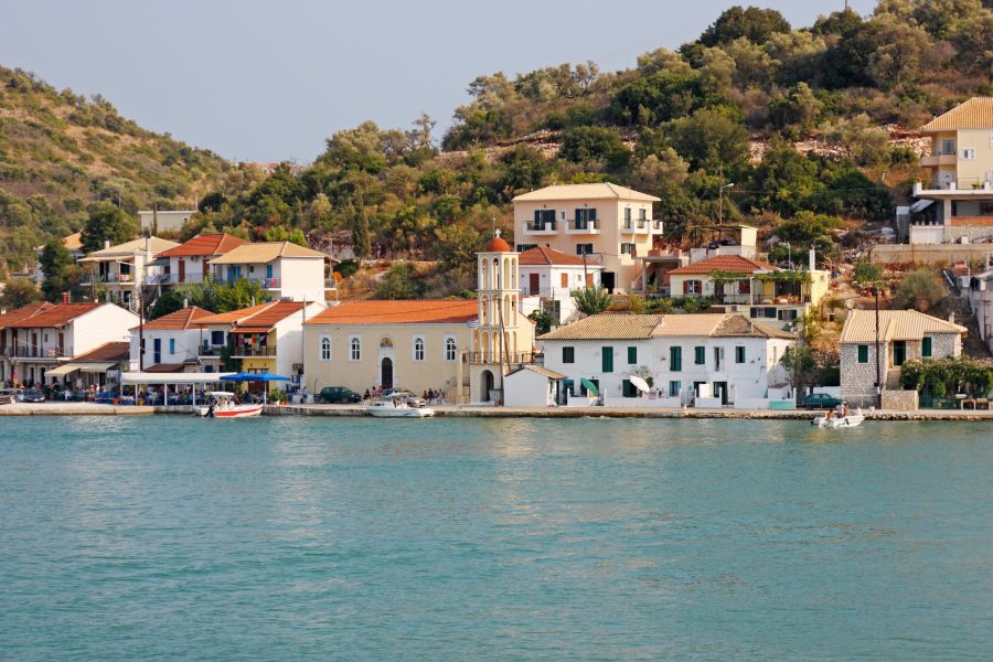The harbour of Vathy on Meganisi