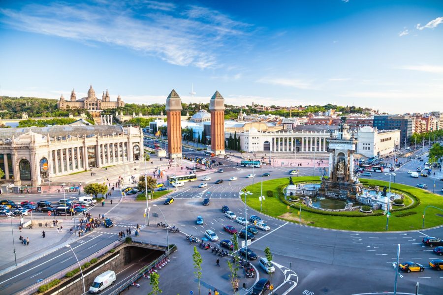 Η Plaça d’Espanya στη Βαρκελώνη