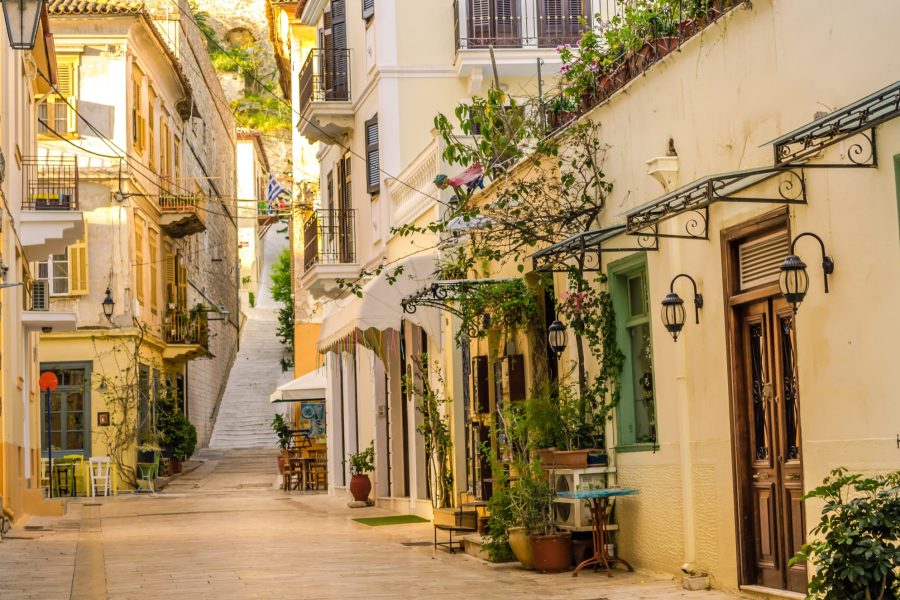 Nafplio one Of The Narrow Cobblestone Alleys | Lias Travel